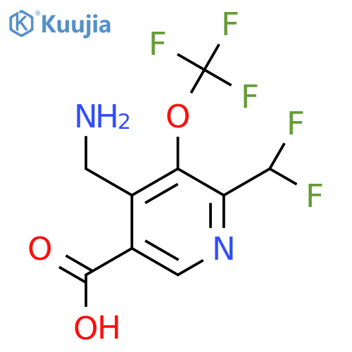 4-(Aminomethyl)-2-(difluoromethyl)-3-(trifluoromethoxy)pyridine-5-carboxylic acid structure