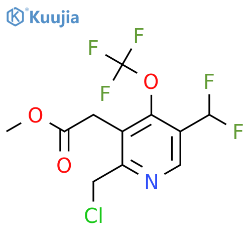 Methyl 2-(chloromethyl)-5-(difluoromethyl)-4-(trifluoromethoxy)pyridine-3-acetate structure