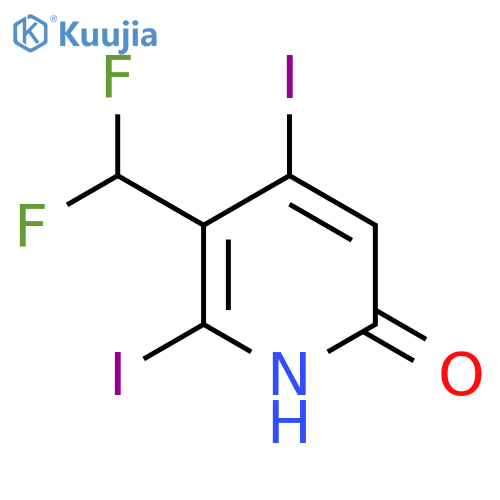 3-(Difluoromethyl)-2,4-diiodo-6-hydroxypyridine structure