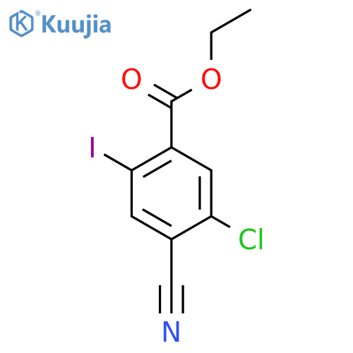 Ethyl 5-chloro-4-cyano-2-iodobenzoate structure