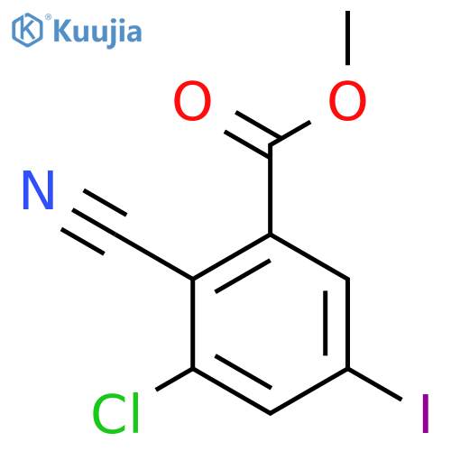 Methyl 3-chloro-2-cyano-5-iodobenzoate structure