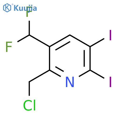 6-(Chloromethyl)-5-(difluoromethyl)-2,3-diiodopyridine structure