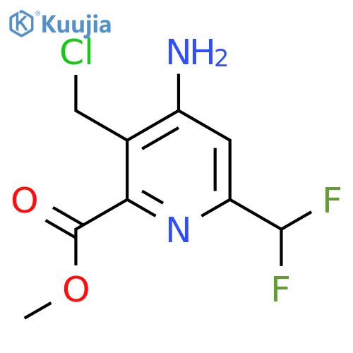 Methyl 4-amino-3-(chloromethyl)-6-(difluoromethyl)pyridine-2-carboxylate structure