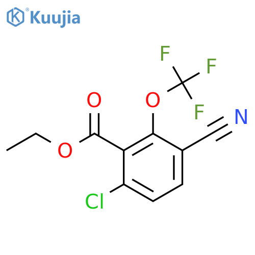 Ethyl 6-chloro-3-cyano-2-(trifluoromethoxy)benzoate structure