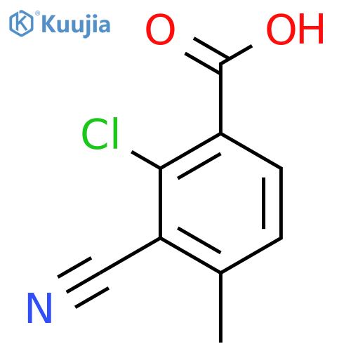 2-Chloro-3-cyano-4-methylbenzoic acid structure