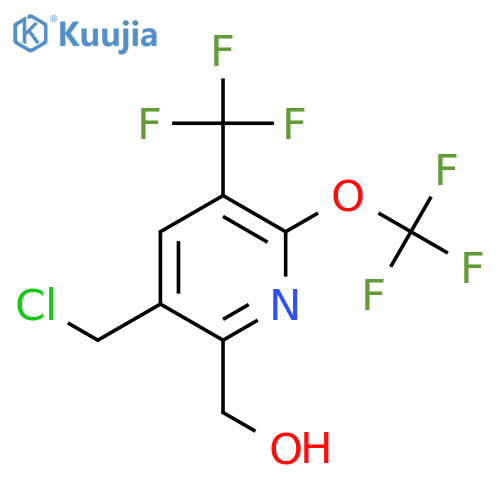 5-(Chloromethyl)-2-(trifluoromethoxy)-3-(trifluoromethyl)pyridine-6-methanol structure