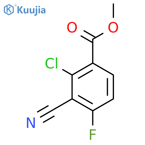 Methyl 2-chloro-3-cyano-4-fluorobenzoate structure