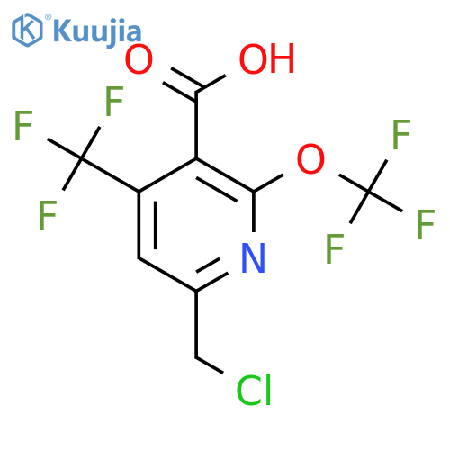 6-(Chloromethyl)-2-(trifluoromethoxy)-4-(trifluoromethyl)pyridine-3-carboxylic acid structure