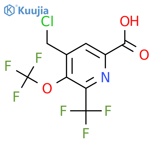 4-(Chloromethyl)-3-(trifluoromethoxy)-2-(trifluoromethyl)pyridine-6-carboxylic acid structure