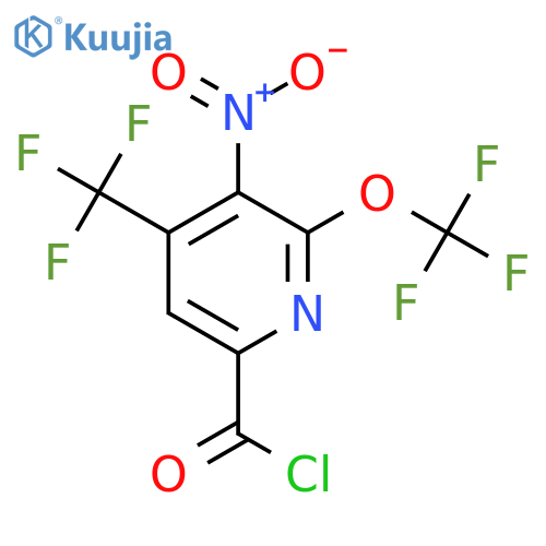 3-Nitro-2-(trifluoromethoxy)-4-(trifluoromethyl)pyridine-6-carbonyl chloride structure