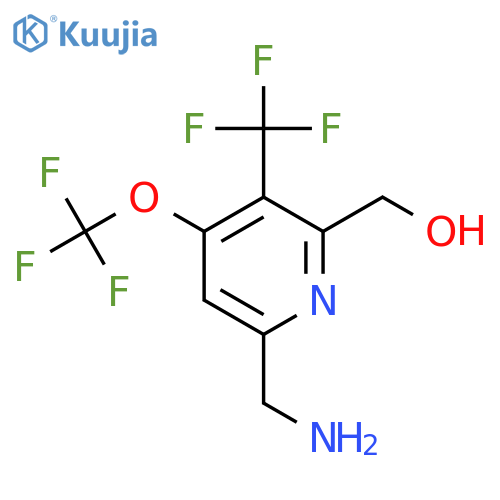 6-(Aminomethyl)-4-(trifluoromethoxy)-3-(trifluoromethyl)pyridine-2-methanol structure