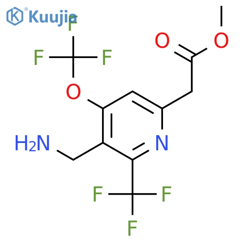 Methyl 3-(aminomethyl)-4-(trifluoromethoxy)-2-(trifluoromethyl)pyridine-6-acetate structure