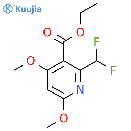 Ethyl 2-(difluoromethyl)-4,6-dimethoxypyridine-3-carboxylate structure