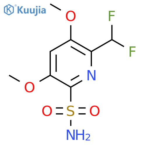 2-(Difluoromethyl)-3,5-dimethoxypyridine-6-sulfonamide structure