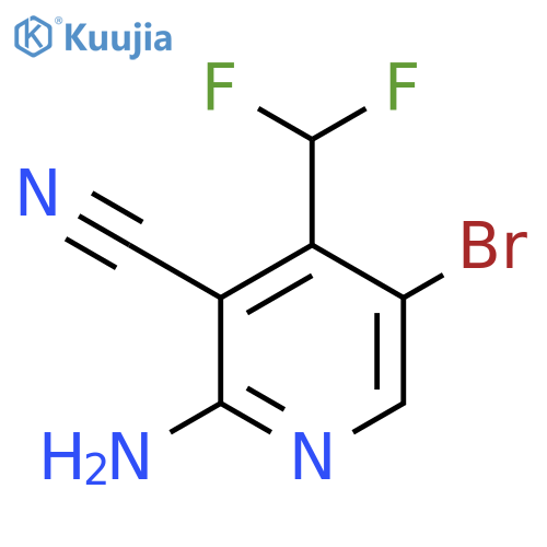 2-Amino-5-bromo-3-cyano-4-(difluoromethyl)pyridine structure