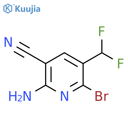 2-Amino-6-bromo-3-cyano-5-(difluoromethyl)pyridine structure