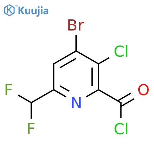 4-Bromo-3-chloro-6-(difluoromethyl)pyridine-2-carbonyl chloride structure