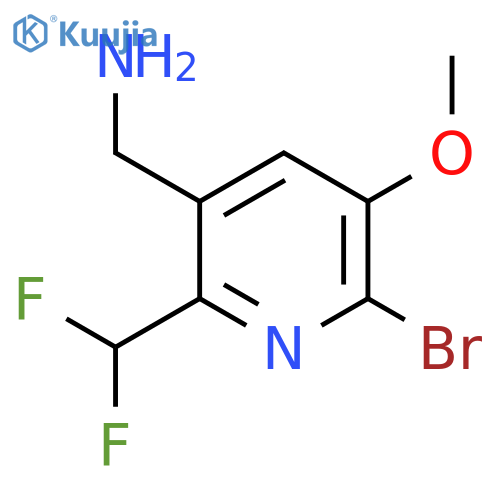 3-(Aminomethyl)-6-bromo-2-(difluoromethyl)-5-methoxypyridine structure