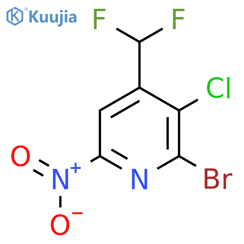 2-Bromo-3-chloro-4-(difluoromethyl)-6-nitropyridine structure