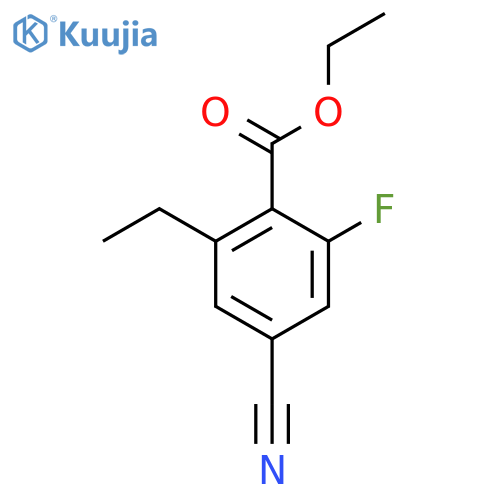 Ethyl 4-cyano-2-fluoro-6-ethylbenzoate structure