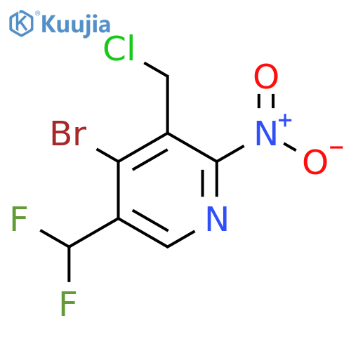 4-Bromo-3-(chloromethyl)-5-(difluoromethyl)-2-nitropyridine structure