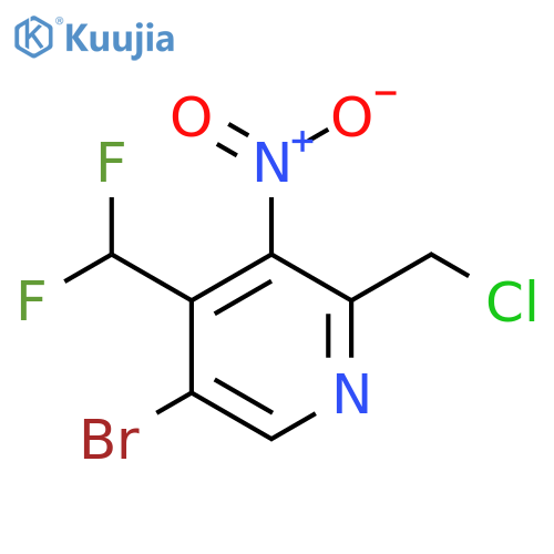 5-Bromo-2-(chloromethyl)-4-(difluoromethyl)-3-nitropyridine structure