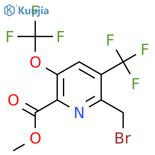 Methyl 2-(bromomethyl)-5-(trifluoromethoxy)-3-(trifluoromethyl)pyridine-6-carboxylate structure