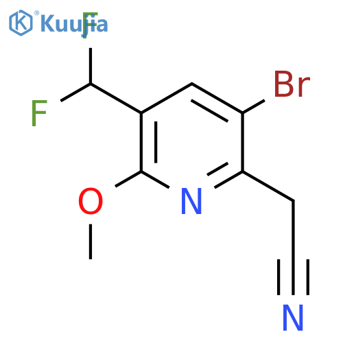 3-Bromo-5-(difluoromethyl)-6-methoxypyridine-2-acetonitrile structure
