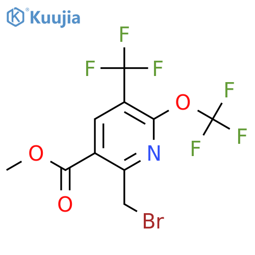 Methyl 2-(bromomethyl)-6-(trifluoromethoxy)-5-(trifluoromethyl)pyridine-3-carboxylate structure