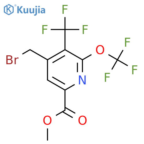 Methyl 4-(bromomethyl)-2-(trifluoromethoxy)-3-(trifluoromethyl)pyridine-6-carboxylate structure