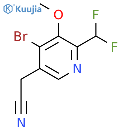4-Bromo-2-(difluoromethyl)-3-methoxypyridine-5-acetonitrile structure