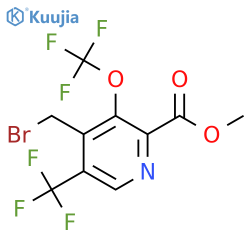 Methyl 4-(bromomethyl)-3-(trifluoromethoxy)-5-(trifluoromethyl)pyridine-2-carboxylate structure