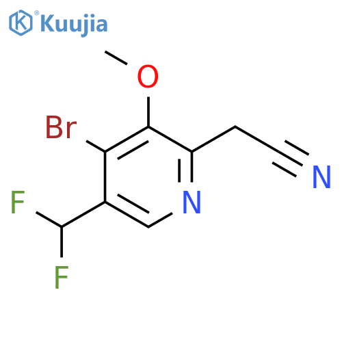4-Bromo-5-(difluoromethyl)-3-methoxypyridine-2-acetonitrile structure