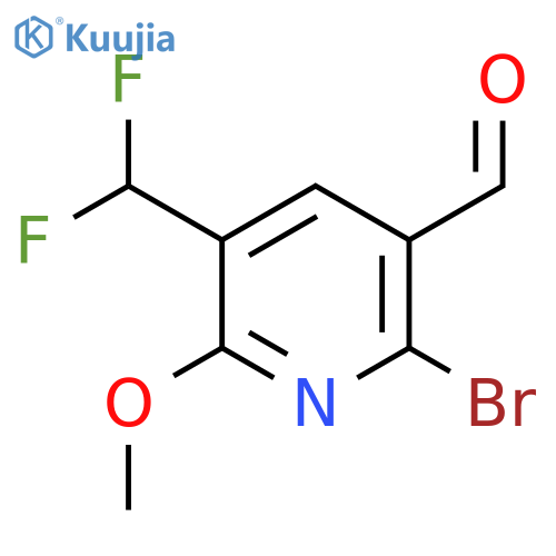2-Bromo-5-(difluoromethyl)-6-methoxypyridine-3-carboxaldehyde structure