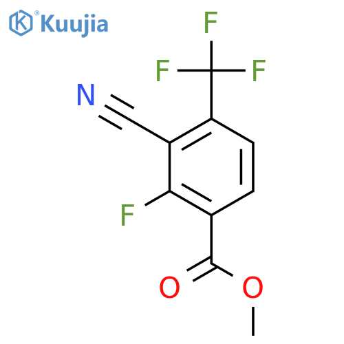 Methyl 3-cyano-2-fluoro-4-(trifluoromethyl)benzoate structure