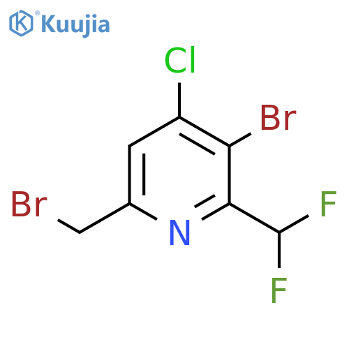 3-Bromo-6-(bromomethyl)-4-chloro-2-(difluoromethyl)pyridine structure