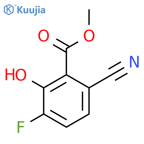 Methyl 6-cyano-3-fluoro-2-hydroxybenzoate structure