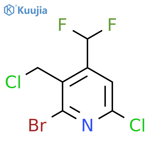 2-Bromo-6-chloro-3-(chloromethyl)-4-(difluoromethyl)pyridine structure
