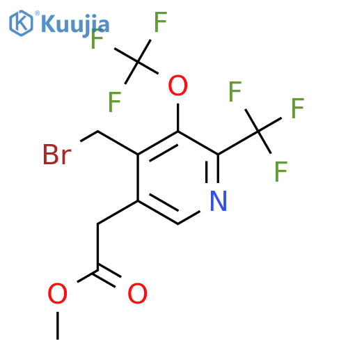 Methyl 4-(bromomethyl)-3-(trifluoromethoxy)-2-(trifluoromethyl)pyridine-5-acetate structure