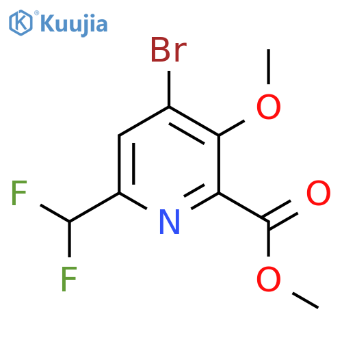 Methyl 4-bromo-6-(difluoromethyl)-3-methoxypyridine-2-carboxylate structure