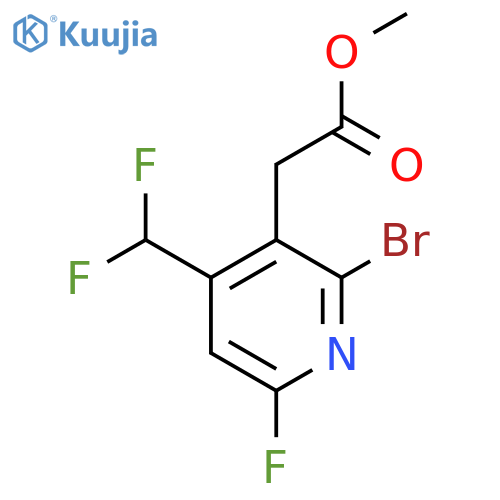 Methyl 2-bromo-4-(difluoromethyl)-6-fluoropyridine-3-acetate structure