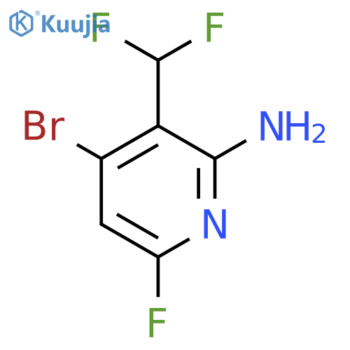 2-Amino-4-bromo-3-(difluoromethyl)-6-fluoropyridine structure