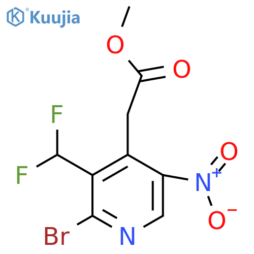 Methyl 2-bromo-3-(difluoromethyl)-5-nitropyridine-4-acetate structure