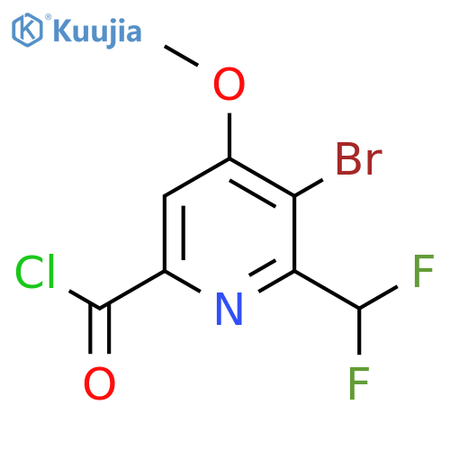 3-Bromo-2-(difluoromethyl)-4-methoxypyridine-6-carbonyl chloride structure