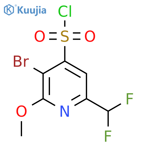 3-Bromo-6-(difluoromethyl)-2-methoxypyridine-4-sulfonyl chloride structure