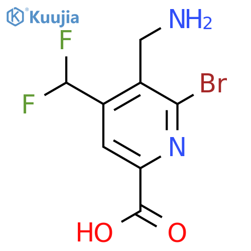 3-(Aminomethyl)-2-bromo-4-(difluoromethyl)pyridine-6-carboxylic acid structure