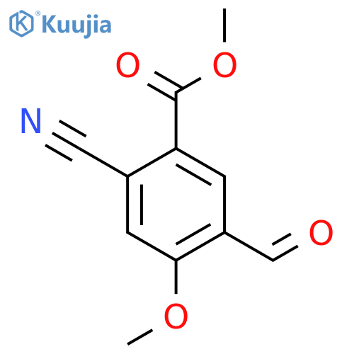 Methyl 2-cyano-5-formyl-4-methoxybenzoate structure