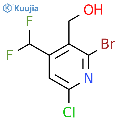 2-Bromo-6-chloro-4-(difluoromethyl)pyridine-3-methanol structure