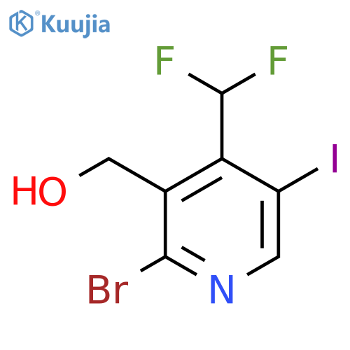 2-Bromo-4-(difluoromethyl)-5-iodopyridine-3-methanol structure