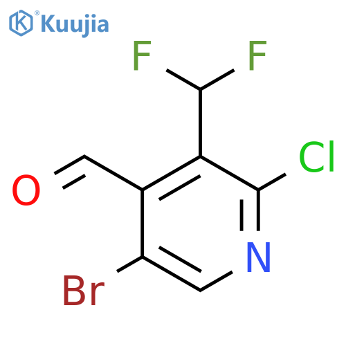 5-Bromo-2-chloro-3-(difluoromethyl)pyridine-4-carboxaldehyde structure